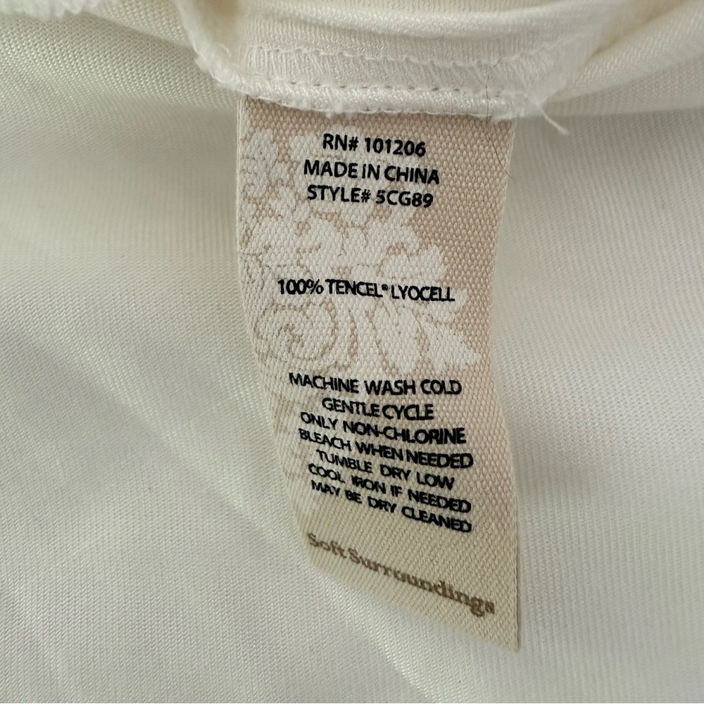 Soft Surroundings Buttonβ Down Tunic with Pockets Size 2X Ivory - Picture 8 of 8